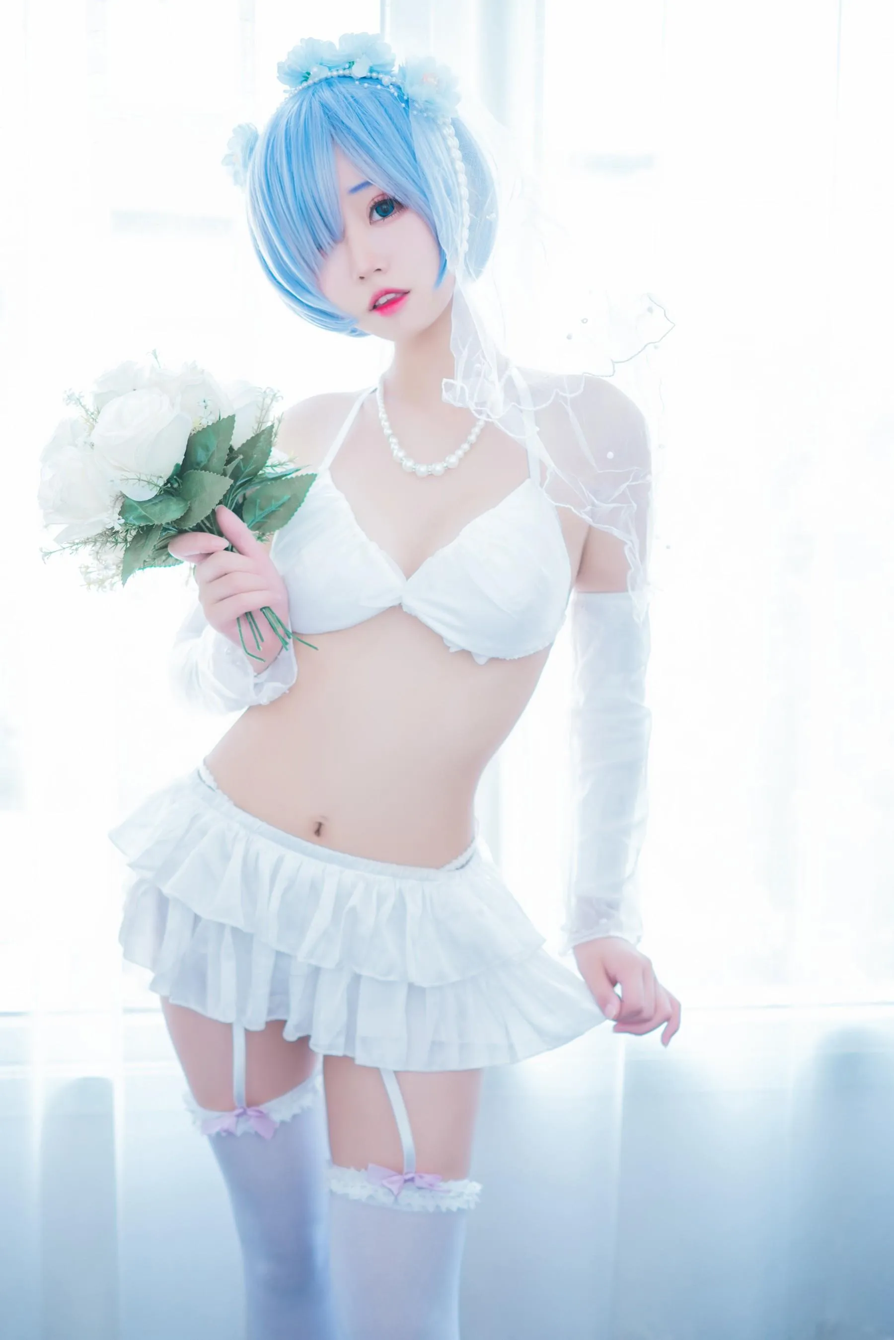 猫君君_MaoJun – NO.22 蕾姆内衣花嫁 [41P]插图4